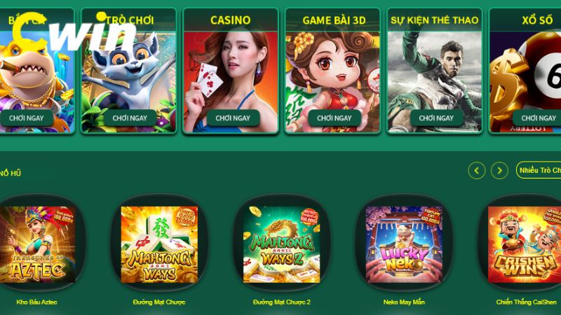 Kho game đồ sộ tại CWIN đang chờ bạn khám phá