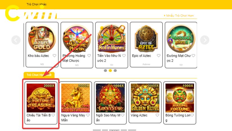 Bạn chọn game Chiêu Tài Tiến Bảo để tham gia cá cược